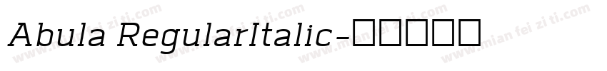 Abula RegularItalic字体转换